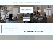 Tablet Screenshot of prescottwoods.com